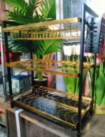 3-Tier Stainless Steel Dish Rack with Holders