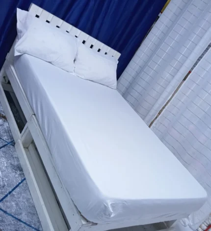 3pc Cotton Fitted Bedsheet Set Deep Pocket – 6 by 6, White