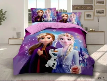 4 by 6 Kids Cartoon Themed Duvet Set 3 Piece