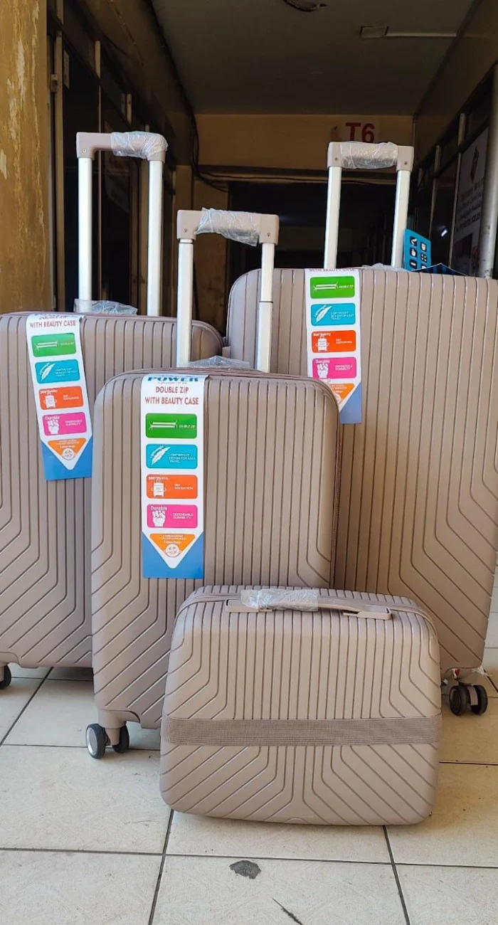 4-in-1 Unbreakable Suitcase Set (Size 3) – Beige