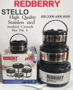 STELLO 4 Piece Stainless Steel Insulated Hotpot Set – Black