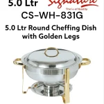 Signature 5.0L Round Chafing Dish with Gold Legs
