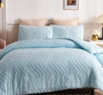 6 by 6 Tufted Wave Duvet Cover set (3pcs)
