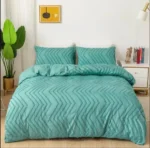 6 by 6 Tufted Wave Duvet Cover set (3pcs)