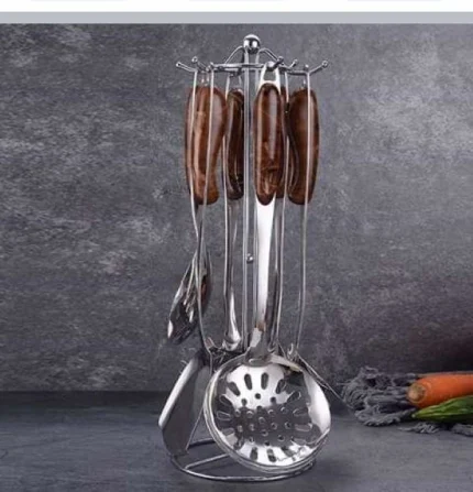 6-Piece Stainless Steel Cutlery Set with Stand –