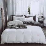 6×6 Plain Cotton Duvet Covers Set – Cotton, 