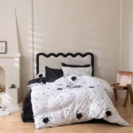 7 by 8 Plain Cotton Duvet Set King Size 4 Piece