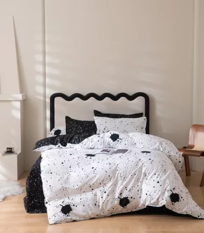 7 by 8 Plain Cotton Duvet Set King Size 4 Piece