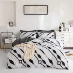 7 by 8 Plain Cotton Duvet Set King Size 4 Piece