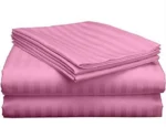 7 by 8 Satin Striped Bedsheet Set – Cotton,