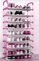 7-Tier Shoe Rack - One Column – Pink