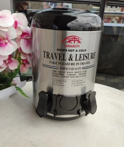 9.5L Double-Tap Portable Water Catering Coffee/Tea Urn – Stainless steel