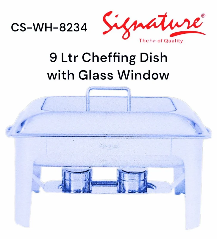 9L Rolltop Chafing Dish (Glass Window) – Double Compartment