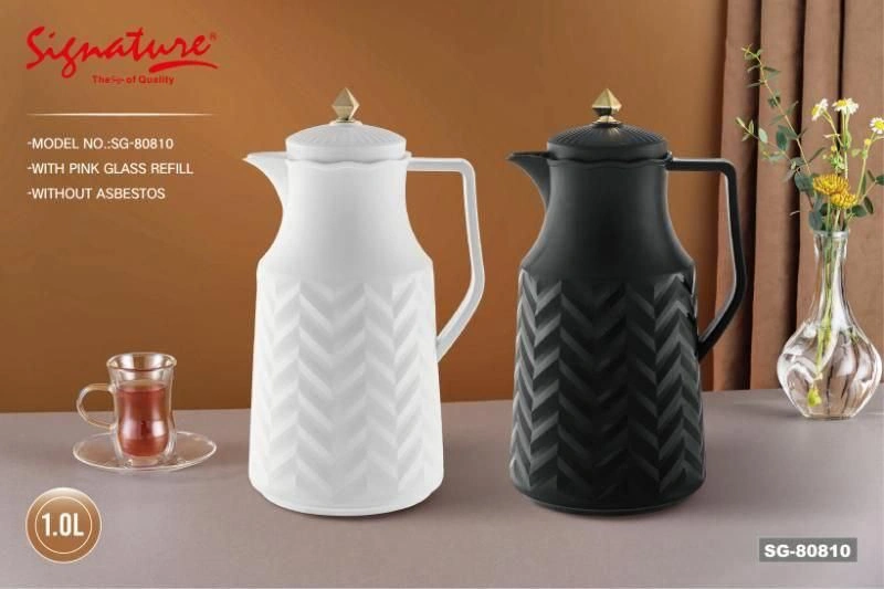 1.0-Litre Vacuum Flask with Pink Glass Refill