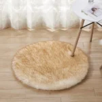 80cm Round Faux Fur Rug