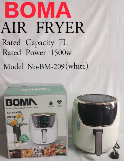 Boma 7L Air Fryer Compact Healthy Cooking – White