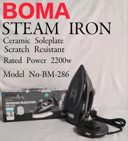 BOMA Cordless Steam Iron BM 286 – with Ceramic Coating Base