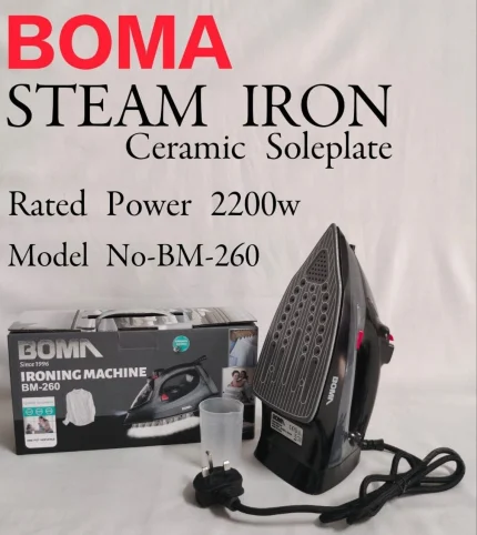 BOMA Steam Iron BM 260 – with Ceramic Coating Base
