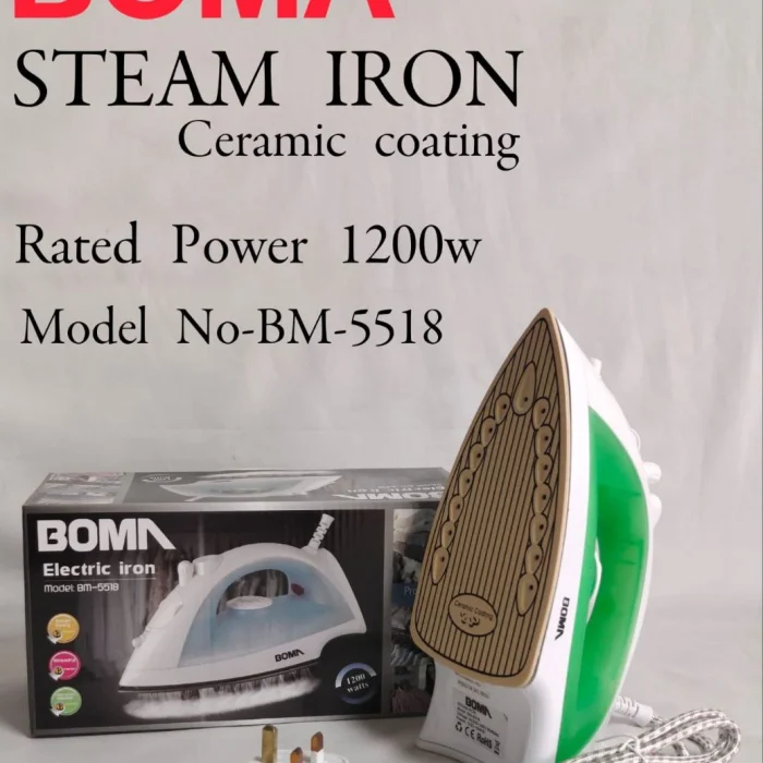 BOMA Steam Iron Box BM-5518 – with Ceramic Coating Base