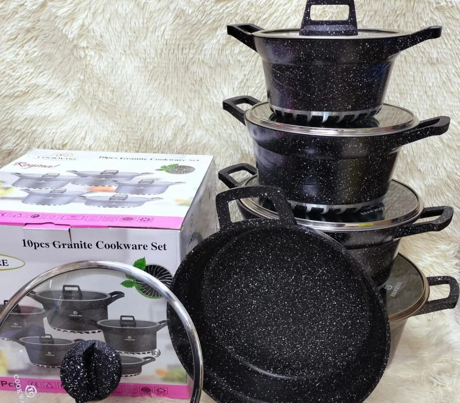 Bosch 10-Piece Granite Non-Stick Cookware Set – Black
