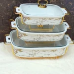 3-Piece Ceramic Food Warmers and Serving Bowls Set