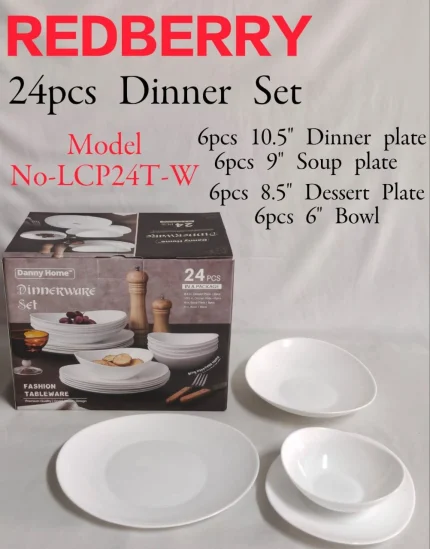 Danny Home 24-Piece Opal Ware Dinner Set