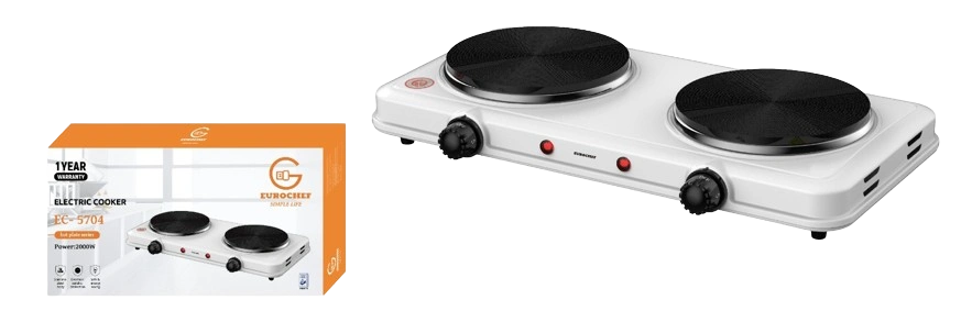 Double Round Flat Hot Plate Electric Cooker