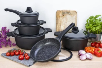 Edenberg 10-Piece Black Cookware Set