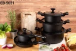 Edenberg 10-Piece Cookware Set with Silicone Covers