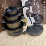 10pcs Edenberg Granite Non-Stick Cookware Set