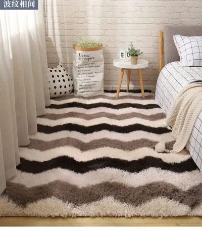 Fluffy Bedside Carpet ( 4 by 6 )