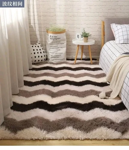 Fluffy Bedside Carpet ( 4 by 6 )