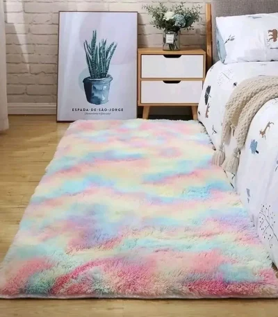 Fluffy Bedside Carpet ( 4 by 6 )