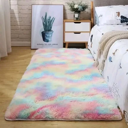 Fluffy Bedside Carpet ( 4 by 6 )