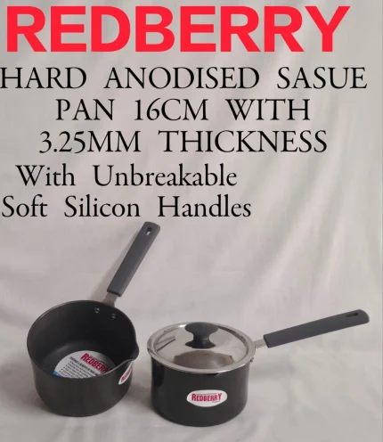 REDBERRY Hard Anodised Nonstick Sauce Pan – 16cm