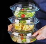 Signature 3-Piece Borosilicate Glass Casserole Set