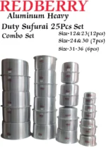 REDBERRY Heavy Duty Aluminum Sufuria Combo Sets