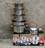 12-Piece HEVICHU Stainless Steel Cookware Set