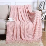 High-quality Knitted Throw Blankets ( Tassels )