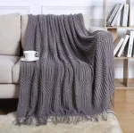 High-quality Knitted Throw Blankets ( Tassels )