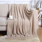 High-quality Knitted Throw Blankets ( Tassels )