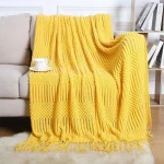 High-quality Knitted Throw Blankets ( Tassels ) – 