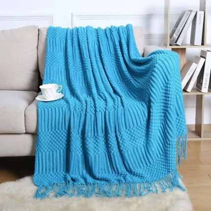 High-quality Knitted Throw Blankets ( Tassels )