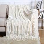 High-quality Knitted Throw Blankets ( Tassels )