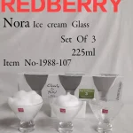 Ice Cream Glass Set – 3pcs (225ml Each)