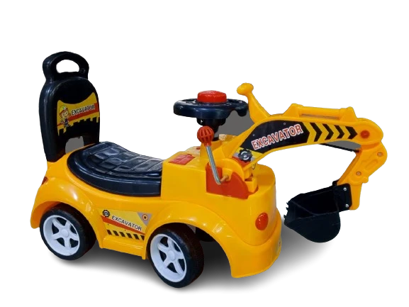 Kids Ride-On Push Excavator with Music