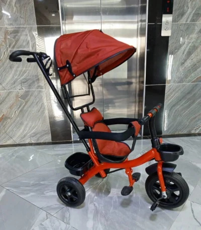 Kids Tricycle Bike with Canopy & Push Handle