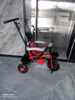 Kids Tricycle Bike with Protective Side Bar & Push Handle