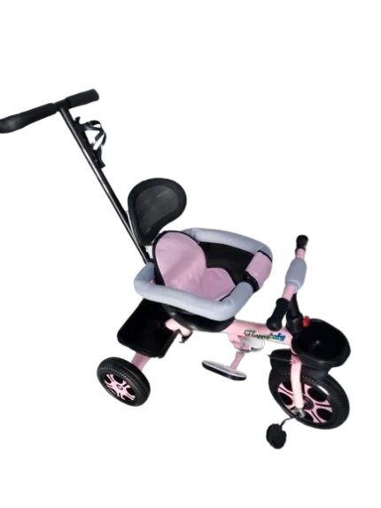 Kids Tricycle Bike with Protective Side Bar & Push Handle