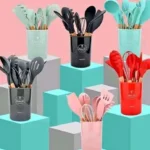11-Piece Silicone Kitchen Utensil Set with Holder